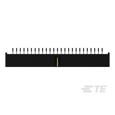 TE Connectivity AMP-LATCH Series Right Angle Through Hole PCB Header, 50 Contact(s), 2.54mm Pitch, 2 Row(s), Shrouded