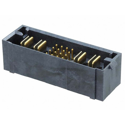 Samtec MPTC Series Straight PCB Header, 20 Contact(s), 2.0mm Pitch, 10 Row(s), Shrouded