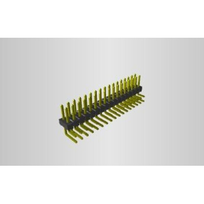 Samtec TSW Series Pin Header, 34 Contact(s), 2.54mm Pitch, 2 Row(s), Unshrouded