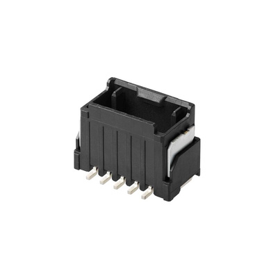 Molex Micro-One Series Vertical Surface Mount PCB Header, 4 Contact(s), 2.0mm Pitch, 1 Row(s), Shrouded