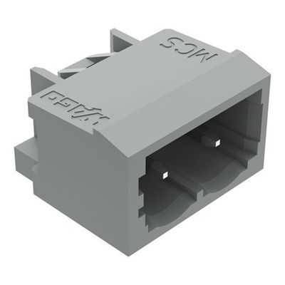 Wago 231 Series Angled PCB Mount PCB Header, 2 Contact(s), 5mm Pitch, 1 Row(s), Shrouded