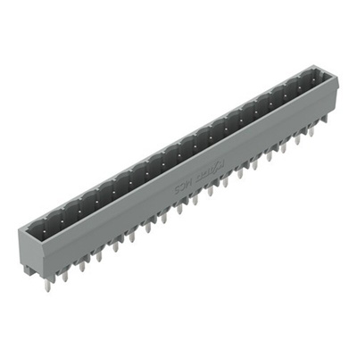 Wago 231 Series Straight Vertical/Horizontal Mount Header, 18 Contact(s), 1mm Pitch, 1 Row(s), Unshrouded