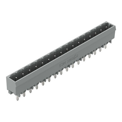 Wago 231 Series Straight PCB Mount PCB Header, 16 Contact(s), 5mm Pitch, 1 Row(s), Shrouded