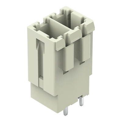 Wago 831 Series Straight PCB Mount PCB Header, 2 Contact(s), 7.62mm Pitch, 1 Row(s), Shrouded