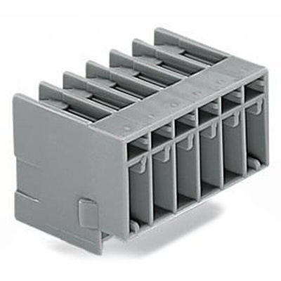 Wago 769 Series Angled PCB Mount PCB Header, 4 Contact(s), 5mm Pitch, 1 Row(s), Shrouded