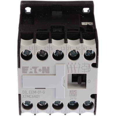 Eaton xStart DILEEM 1 Pole Contactor - 6.6 A, 24 V dc Coil, 3NO, 3 kW