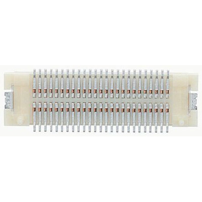 Hirose DF17 Series Straight Surface Mount PCB Header, 50 Contact(s), 0.5mm Pitch, 2 Row(s), Shrouded