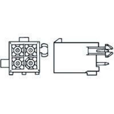TE Connectivity Mini-Universal MATE-N-LOK Series Straight Through Hole PCB Header, 2 Contact(s), 4.14mm Pitch, 1