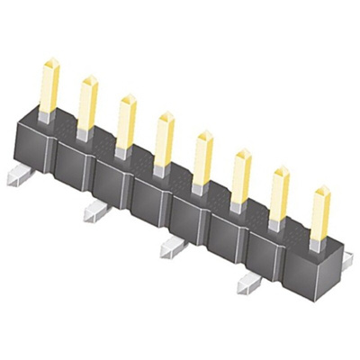 Samtec TSM Series Straight Surface Mount Pin Header, 8 Contact(s), 2.54mm Pitch, 1 Row(s), Unshrouded