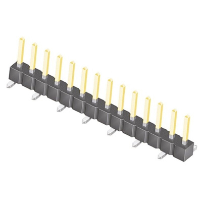 Samtec TSM Series Straight Surface Mount Pin Header, 14 Contact(s), 2.54mm Pitch, 1 Row(s), Unshrouded