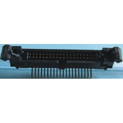 Samtec EHF Series Right Angle Through Hole PCB Header, 10 Contact(s), 1.27mm Pitch, 2 Row(s), Shrouded