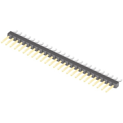 Samtec TSM Series Right Angle Surface Mount Pin Header, 25 Contact(s), 2.54mm Pitch, 1 Row(s), Unshrouded