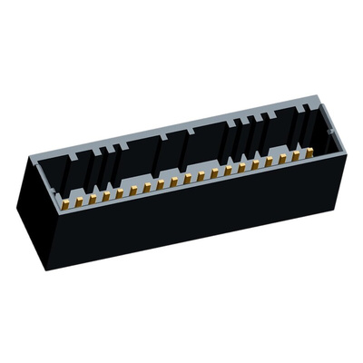 TE Connectivity Dynamic 1000 Series Straight Through Hole PCB Header, 40 Contact(s), 2.0mm Pitch, 2 Row(s), Shrouded