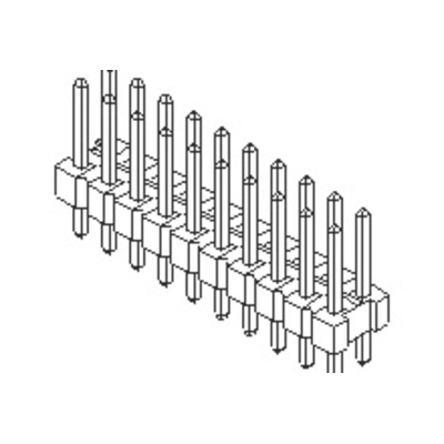 Molex C-Grid Series Straight Through Hole Pin Header, 26 Contact(s), 2.54mm Pitch, 2 Row(s), Unshrouded