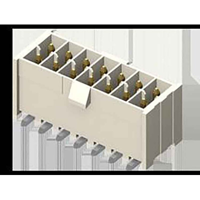 Samtec IPL1 Series Right Angle Through Hole PCB Header, 16 Contact(s), 2.54mm Pitch, 2 Row(s), Shrouded