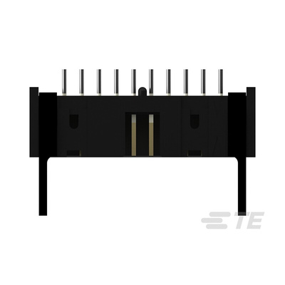 TE Connectivity AMP-LATCH Series Straight Through Hole PCB Header, 20 Contact(s), 2.54mm Pitch, 2 Row(s), Shrouded