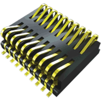 Samtec FSI Series Straight PCB Header, 40 Contact(s), 1.0mm Pitch, 2 Row(s), Shrouded