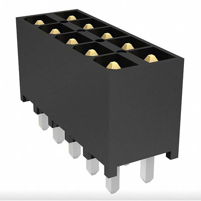 Samtec IPT1 Series Straight Through Hole PCB Header, 50 Contact(s), 2.54mm Pitch, 2 Row(s), Shrouded