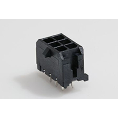 Molex Micro-Fit 3.0 Series Vertical Through Hole PCB Header, 6 Contact(s), 3.0mm Pitch, 2 Row(s), Shrouded