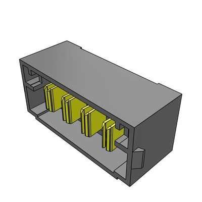 Samtec MPT Series Vertical PCB Header, 4 Contact(s), 5.0mm Pitch, 1 Row(s), Shrouded
