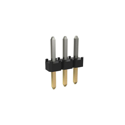 Amphenol ICC Minitek Series Through Hole Pin Header, 3 Contact(s), 2.0mm Pitch, 1 Row(s), Unshrouded