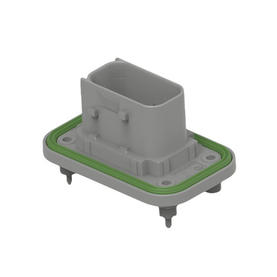 TE Connectivity 2-23781 Series Vertical Panel Mount PCB Header, 10 Contact(s), 6mm Pitch, 2 Row(s), Shrouded