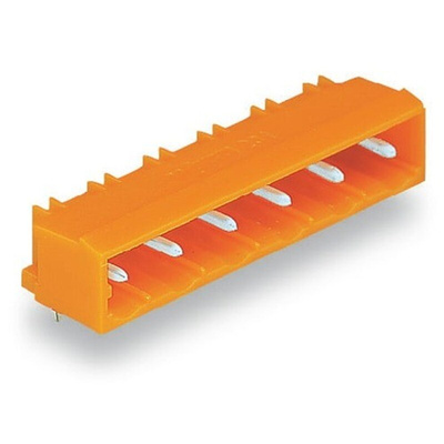 Wago 231 Series Right Angle PCB Mount PCB Header, 4 Contact(s), 7.62mm Pitch, 1 Row(s), Shrouded