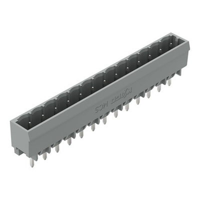 Wago 231 Series Straight Vertical/Horizontal Mount Header, 13 Contact(s), 1mm Pitch, 1 Row(s), Unshrouded