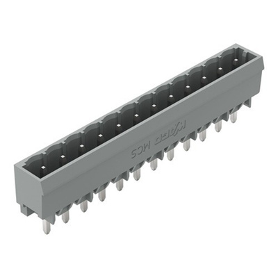Wago 231 Series Straight PCB Mount PCB Header, 12 Contact(s), 5mm Pitch, 1 Row(s), Shrouded
