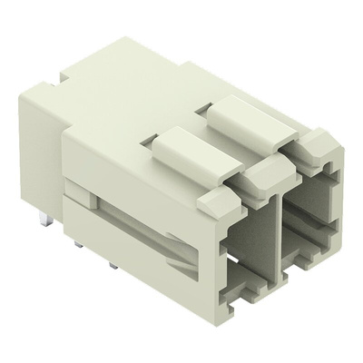 Wago 831 Series Angled PCB Mount PCB Header, 2 Contact(s), 7.62mm Pitch, 1 Row(s), Shrouded