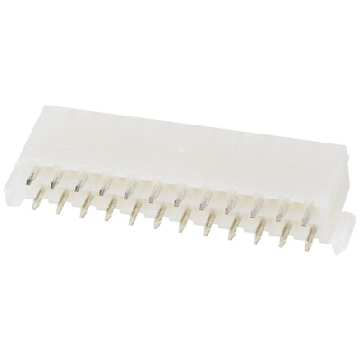 Molex Mini-Fit Jr. Series Straight Through Hole PCB Header, 24 Contact(s), 4.2mm Pitch, 2 Row(s), Shrouded