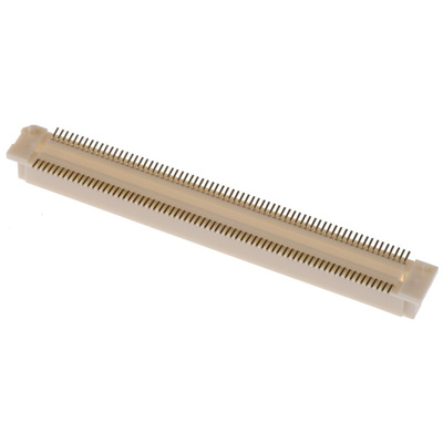 Hirose FunctionMAX FX8C Series Straight Surface Mount PCB Header, 140 Contact(s), 0.6mm Pitch, 2 Row(s), Shrouded