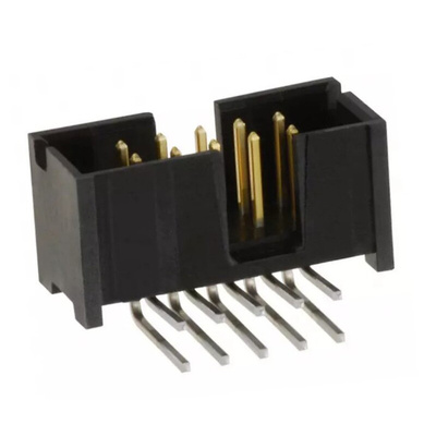TE Connectivity AMPMODU MOD II Series Right Angle Through Hole PCB Header, 10 Contact(s), 2.54mm Pitch, 2 Row(s),