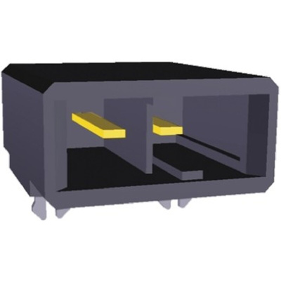 TE Connectivity Dynamic 3000 Series Right Angle Through Hole PCB Header, 2 Contact(s), 5.08mm Pitch, 1 Row(s), Shrouded