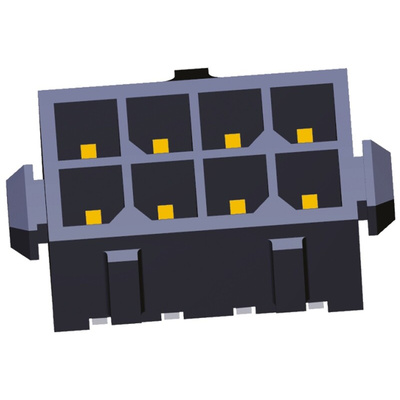 TE Connectivity Micro MATE-N-LOK Series Straight Through Hole PCB Header, 8 Contact(s), 3.0mm Pitch, 2 Row(s), Shrouded