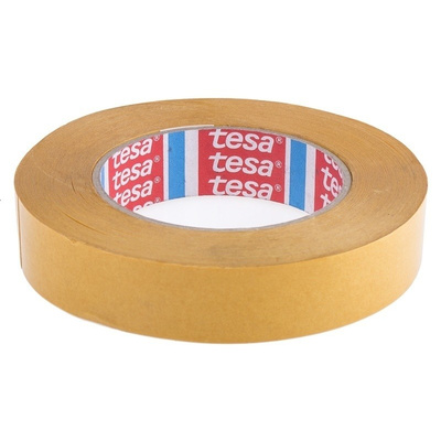 Tesa 4959 White Double Sided Cloth Tape, 25mm x 50m
