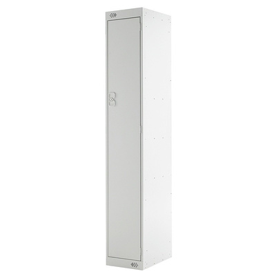 RS PRO 1 Door Steel Grey Industrial Locker, 1800 mm x 300 mm x 450mm