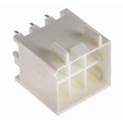 Hirose DF33C Series Straight Through Hole PCB Header, 6 Contact(s), 3.3mm Pitch, 2 Row(s), Shrouded