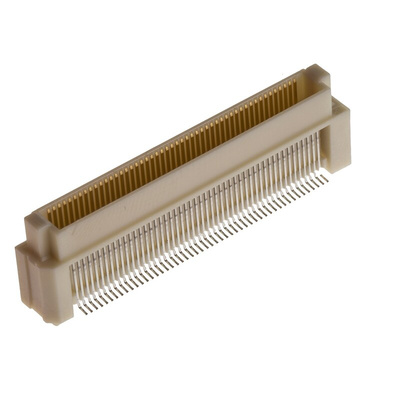 Hirose FunctionMAX FX8C Series Straight Surface Mount PCB Header, 100 Contact(s), 0.6mm Pitch, 2 Row(s), Shrouded