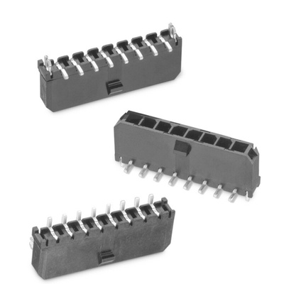 Wurth Elektronik WR-MPC3 Series Straight Surface Mount PCB Header, 2 Contact(s), 3.0mm Pitch, 1 Row(s), Shrouded