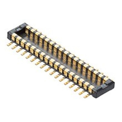 Molex SlimStack Series Straight Surface Mount PCB Header, 34 Contact(s), 0.35mm Pitch, 2 Row(s), Shrouded