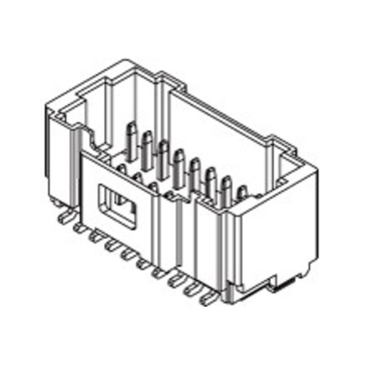 Molex Pico-Clasp Series Straight Surface Mount PCB Header, 40 Contact(s), 1.0mm Pitch, 2 Row(s), Shrouded
