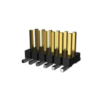 Amphenol Communications Solutions Minitek127 Series Surface Mount Pin Header, 4 Contact(s), 1.27mm Pitch, 2 Row(s),