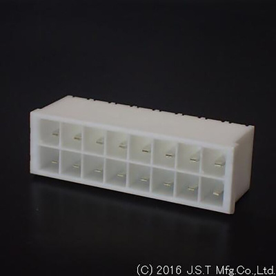 JST XL Series Top Entry Through Hole PCB Header, 16 Contact(s), 5.0mm Pitch, 2 Row(s), Shrouded