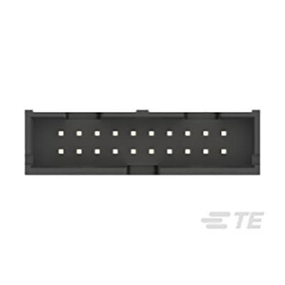 TE Connectivity AMP-LATCH Series Straight PCB Mount PCB Header, 20 Contact(s), 2.54mm Pitch, 2 Row(s), Shrouded