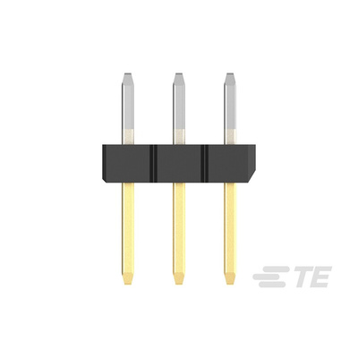 TE Connectivity AMPMODU Series Straight Through Hole Pin Header, 4 Contact(s), 2.0mm Pitch, 1 Row(s), Unshrouded