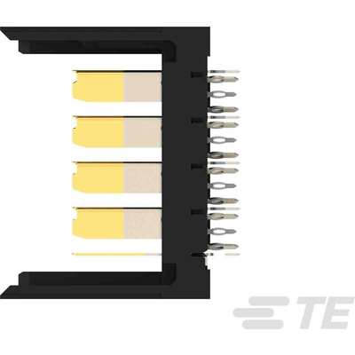 TE Connectivity STRADA Whisper Series Straight Through Hole PCB Header, 32 Contact(s), 3.9mm Pitch, 4 Row(s), Shrouded
