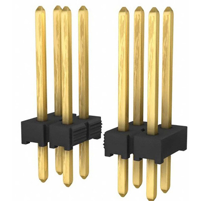 Samtec MTMM Series Straight Through Hole Pin Header, 40 Contact(s), 2.0mm Pitch, 2 Row(s), Unshrouded