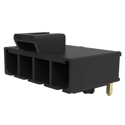 Molex Mega-Fit Series Right Angle Through Hole PCB Header, 3 Contact(s), 5.7mm Pitch, 1 Row(s), Shrouded
