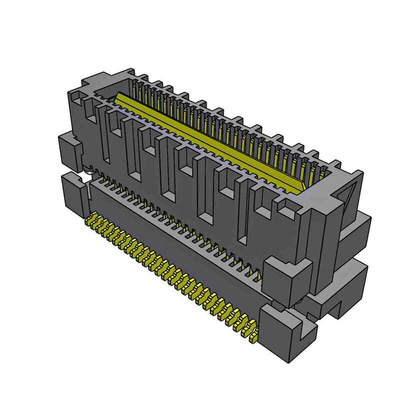 Samtec ASP Series Straight Surface Mount PCB Header, 52 Contact(s), 0.64mm Pitch, 2 Row(s), Shrouded